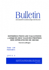 Estimées pour les valuations $p$-adiques des valeurs propres des opérateurs de Hecke