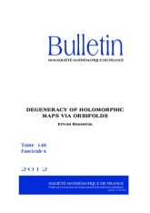 Dégénérescence des applications holomorphes par le biais des orbifoldes