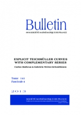 Courbes de Teichmüller explicites avec série complémentaires