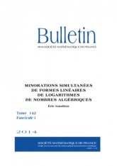 Minorations simultanées de formes linéaires de logarithmes de nombres algébriques