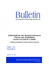 Phénomène de Moser-Newman pour les nombres sans facteur carré