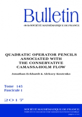 Pinceaux quadratiques d'opérateurs associés au ﬂot Camassa-Holm conservateur