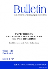 Théorie des types et système de coeﬃcients sur l'immeuble