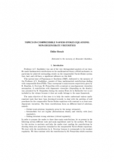 Introduction : Autour du système de Navier-Strokes compressible, viscosités non-dégénérées