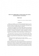 Introduction : Autour du système de Navier-Strokes compressible, viscosités non-dégénérées