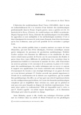 Éditorial du fascicule 2