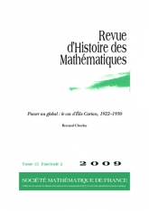 Passer au global : le cas d'Élie Cartan, 1922–1930