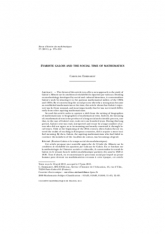 Évariste Galois et le temps social des mathématiques (numéro spécial « E. Galois »)