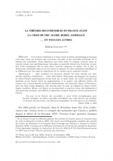 La théorie des ensembles en France avant la crise de 1905 : Baire, Borel, Lebesgue... et tous les autres