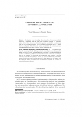 Singularités unimodulaires et opérateurs diﬀérentiels