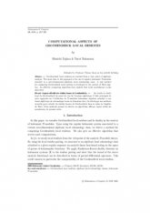 Aspects eﬀectifs des résidus locaux de Grothendieck