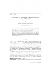 Variation de la cohomologie parabolique et dualité de Poincaré