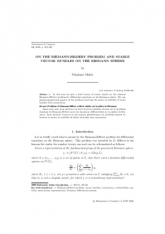 Problème de Riemann-Hilbert et ﬁbrés stables sur la sphère de Riemann