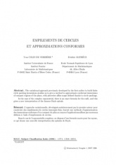 Empilements de cercles et approximations conformes