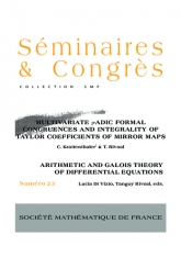 Congruences multivariées $p$-adiques formelles et intégralité des coefficients de Taylor des applications miroir