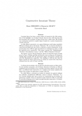 Constructive Invariant Theory
