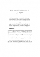 Dense Orbits in Orbital Varieties in ${s}{l}_n$