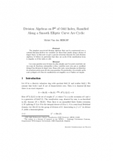 Division Algebras on ${\Bbb P}^2$ of Odd Index, Ramiﬁed Along a Smooth Elliptic Curve Are Cyclic