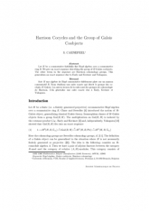 Harrison Cocycles and the Group of Galois Coobjects