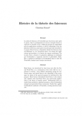 Histoire de la théorie des faisceaux