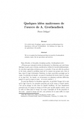 Quelques idées maîtresses de l'œuvre de A. Grothendieck