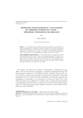 Méthodes topologiques et analytiques en théorie inverse de Galois : Théorème d'existence de Riemann