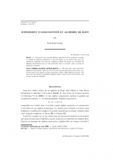 Scindement d'associativité et algèbres de Hopf