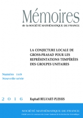 La conjecture locale de Gross-Prasad pour les représentations tempérées des groupes unitaires