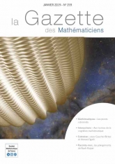 La Gazette des mathématiciens 159 (janvier 2019)