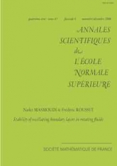 Stabilité de couches limites oscillantes dans les fluides tournants