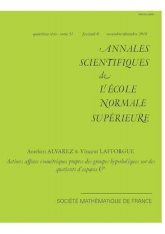 Actions affines isométriques propres des groupes hyperboliques sur des quotients d'espaces $\ell^p$