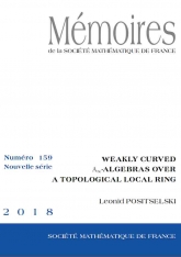 ${A}_\infty$-algèbres faiblement courbées sur un anneau topologique local