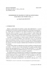 Exposé Bourbaki 1125 : Isomorphismes de graphes en temps quasi-polynomial (d'après Babai et Luks, Weisfeiler-Leman...)