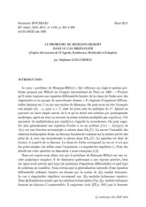 Exposé Bourbaki 1128 : Le problème de Riemann-Hilbert dans le cas irrégulier (d'après des travaux de D'Agnolo, Kashiwara, Mochizuki et Schapira)