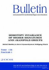 Invariance homotopique des signatures supérieures et groupes fondamentaux
des variétés de dimension $3$