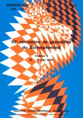 IIIe rencontre de géométrie de Schnepfenried (mai 1982), Vol. II