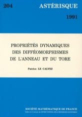 Propriétés dynamiques des diﬀéomorphismes de l'anneau et du tore