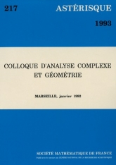 Colloque d'Analyse Complexe et Géométrie