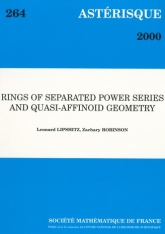 Anneaux de séries séparées et géométrie quasi-aﬃnoïde