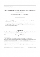 La méthode du col dans $\mathbb{C}^{N}$ et les fonctions d'Airy généralisées