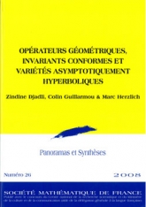 Opérateurs géométriques, invariants conformes et variétés asymptotiquement hyperboliques
