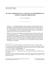 Sur l'action cohomologique des automorphismes des variétés compactes kähleriennes de dimension 3