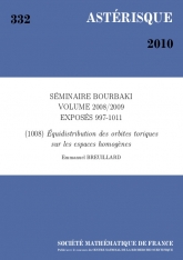 Exposé Bourbaki 1008 : Équidistribution des orbites toriques d'après M. Einsiedler, E. Lindenstrauss, Ph. Michel, A. Venkatesh