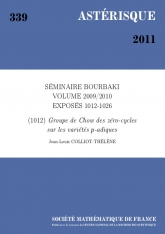 Exposé Bourbaki 1012 : Groupe de Chow des zéro-cycles sur les variétés $p$-adiques d'après  S. Saito, K. Sato et  al.