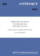 Exposé Bourbaki 1015 : Stabilité linéaire des trous noirs d'après  M. Dafermos et I. Rodnianski