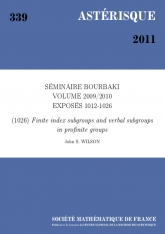 Exposé Bourbaki 1026 : Sous-groupes d'indice fini et sous-groupes verbaux des groupes profinis