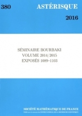 Séminaire Bourbaki, volume 2014/2015, exposés 1089-1103