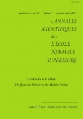 La variance quantique de la surface modulaire