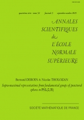 Représentations supra-maximales des groupes fondamentaux de sphères épointées dans $\text{PSL}(2,\mathbb R)$.