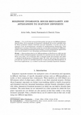 Holonomy invariance: rough regularity and applications to Lyapunov exponents